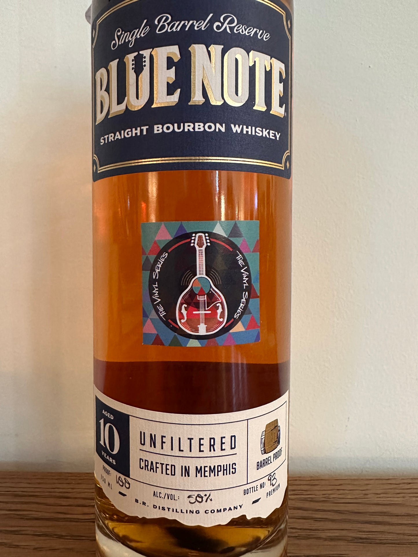 Blue Note Vinyl Series 10 Year Old Single Barrel Reserve Straight Bourbon Whiskey 750ml