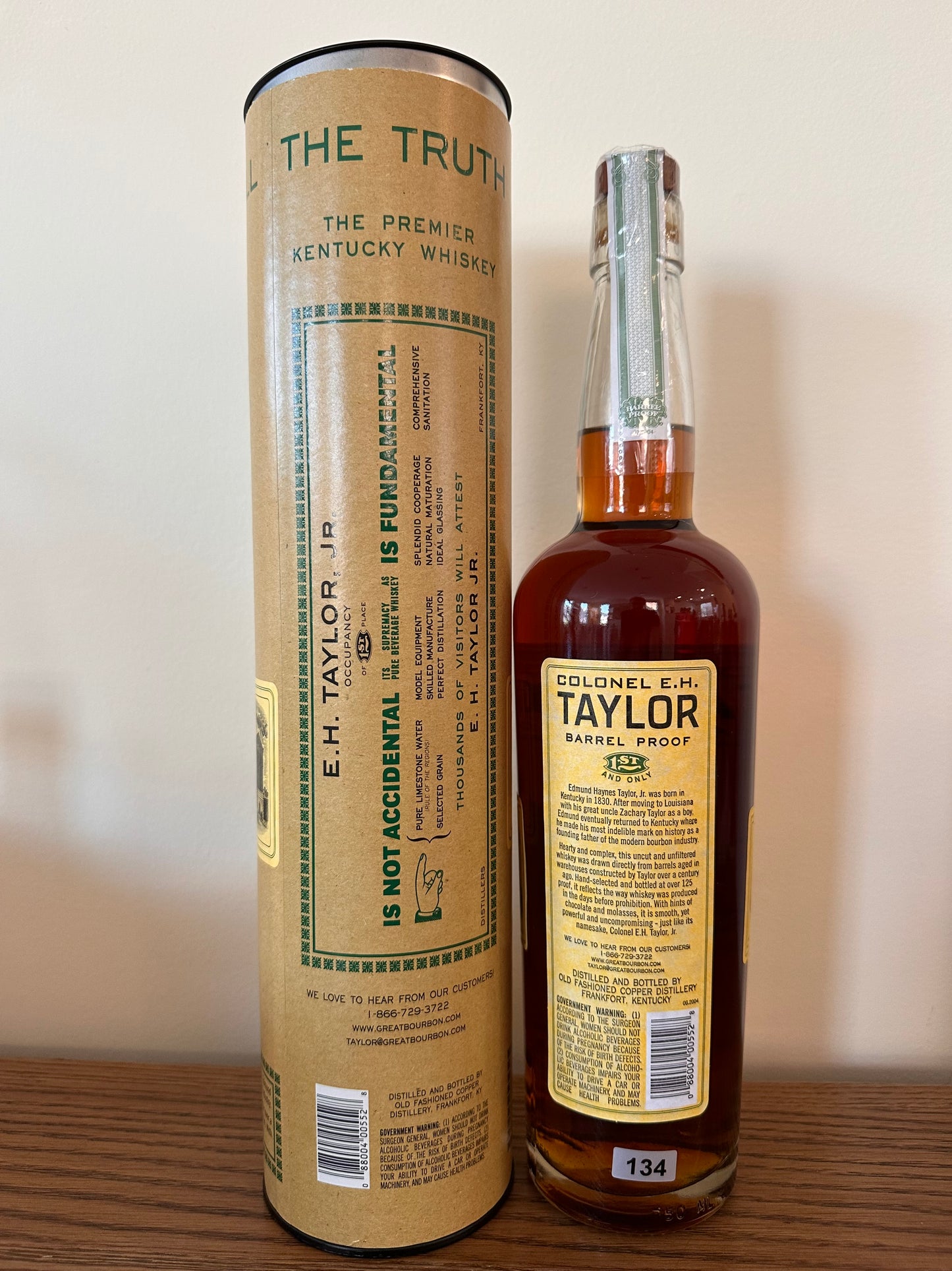 Colonel E.H. Taylor Barrel Proof Batch 1 Uncut & Unfiltered Kentucky Straight Bourbon Whiskey 750ml