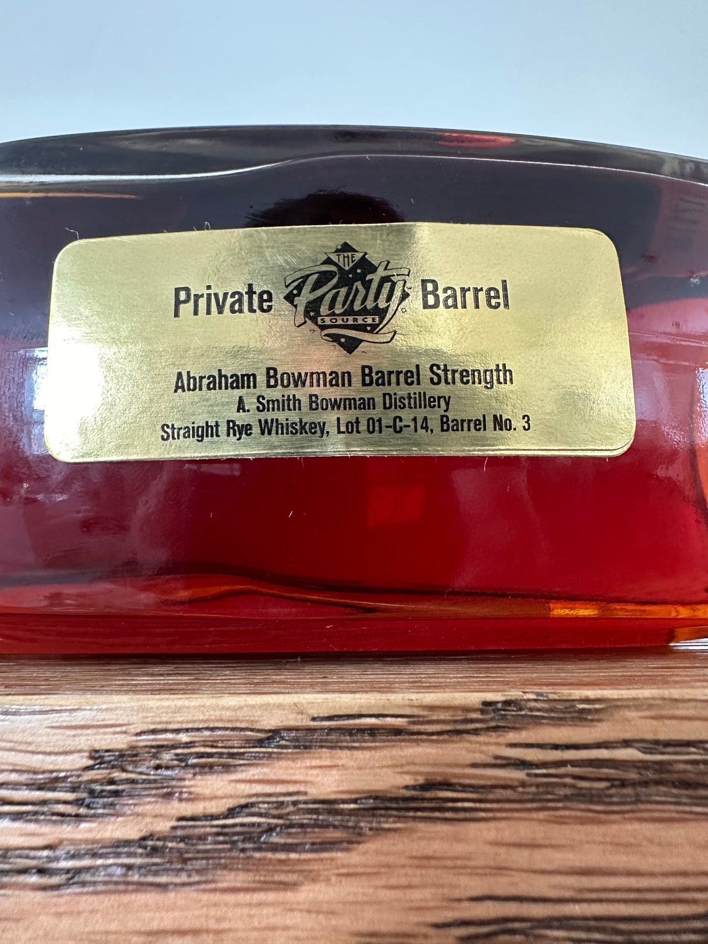 Abraham Bowman Bourbon 'The Party Source' Private Barrel Selection (2011) Barrel #3