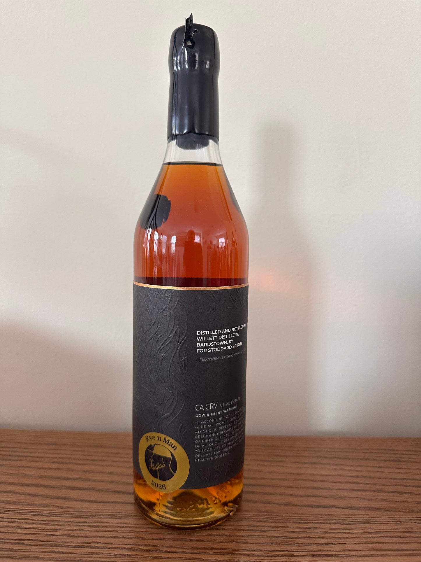 2026 Binder's Stash 7 Year Old Straight Rye Whiskey Rye-n-Man 750ml