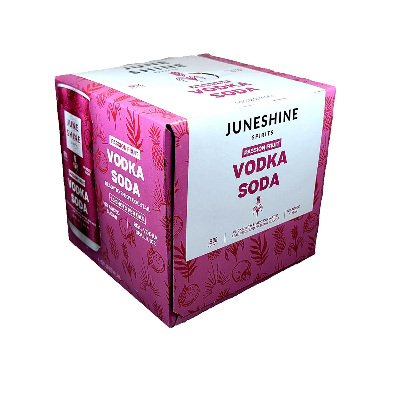 Juneshine Passion Fruit Vodka Soda 12-Oz Can 4-Pack