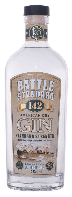 KO Distilling Battle Standard 142 Standard Strength American Dry Gin 750ml