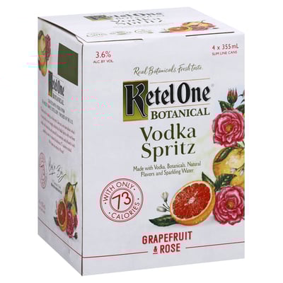 Ketel One Botanical Grapefruit & Rose Vodka Spritz Can 4-Pack
