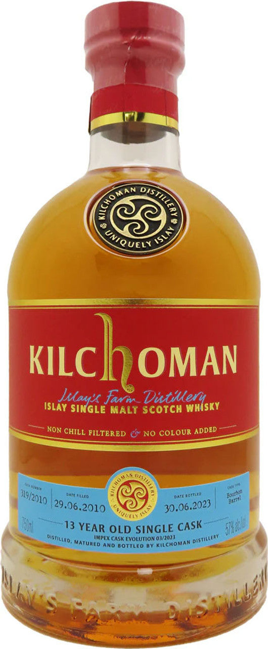 Kilchoman 13 Year Old Bourbon Barrel Cask Finish Single Malt Scotch Whiskey 750ml