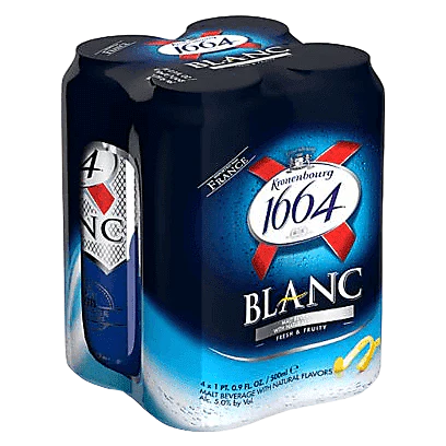 Kronenbourg 1664 Blanc Biere Blanche Beer Can 4-Pack