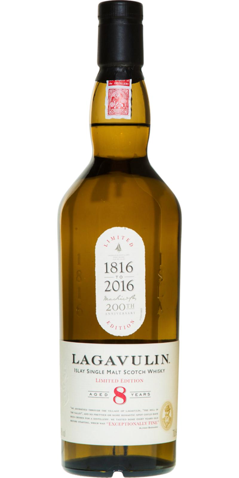 Lagavulin 200 Year Anniversary Limited Edition 8 Year Old Single Malt Scotch Whisky 750ml