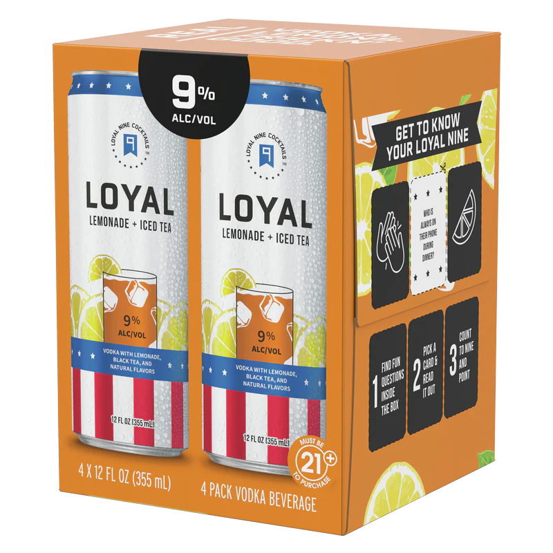 Loyal Nine Lemonade with Iced Tea 355ml Can 4-Pack
