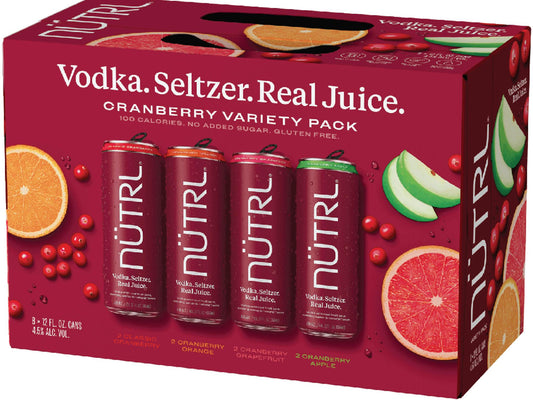 Nutrl Cranberry Vodka Soda Variety Pack 8-Pack