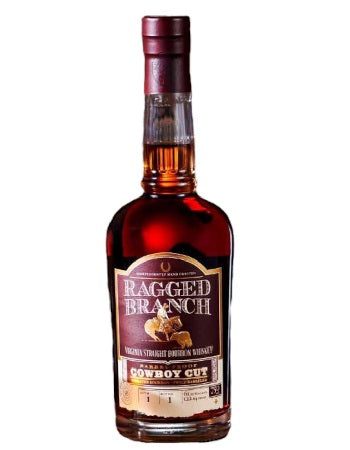 Ragged Branch Batch 1 Cowboy Cut Wheated Bourbon Twice Barreled Barrel Proof Virginia Straight Bourbon Whiskey 750ml