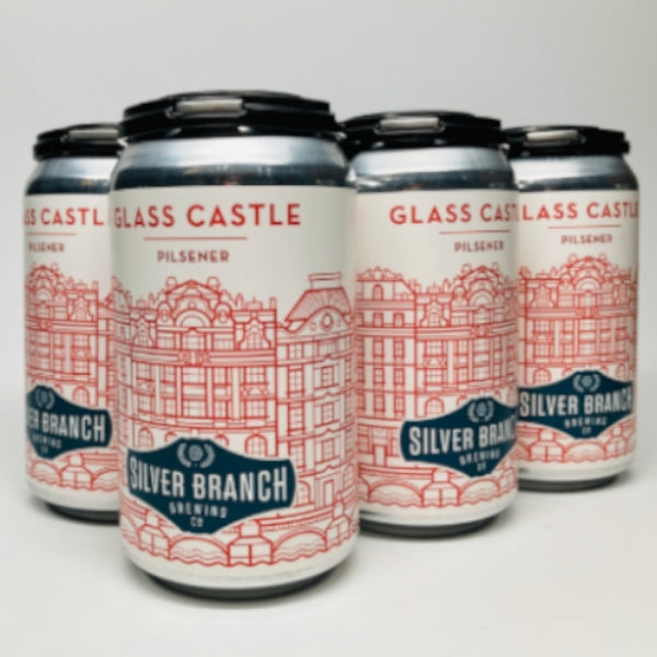 Silver Branch Brewing Glass Castle Czech Pilsner Beer 12-Oz Can 6-Pack
