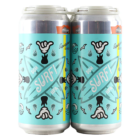 Singlecut Beersmiths Surf Double Dry Hopped West Coast Double India Pale Ale Beer 16-Oz Can 4-Pack