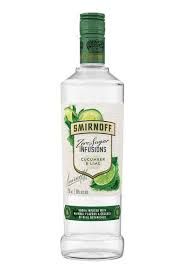 Smirnoff Zero Sugar Infusions Cucumber & Lime 750ml