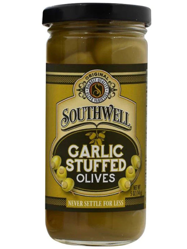 Southwell Garlic Stuffed Olives Non Alcoholic 8-Oz