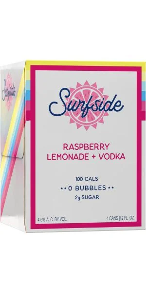 Stateside Surfside Strawberry Lemonade Vodka Cocktail 12-Oz Can 4-Pack
