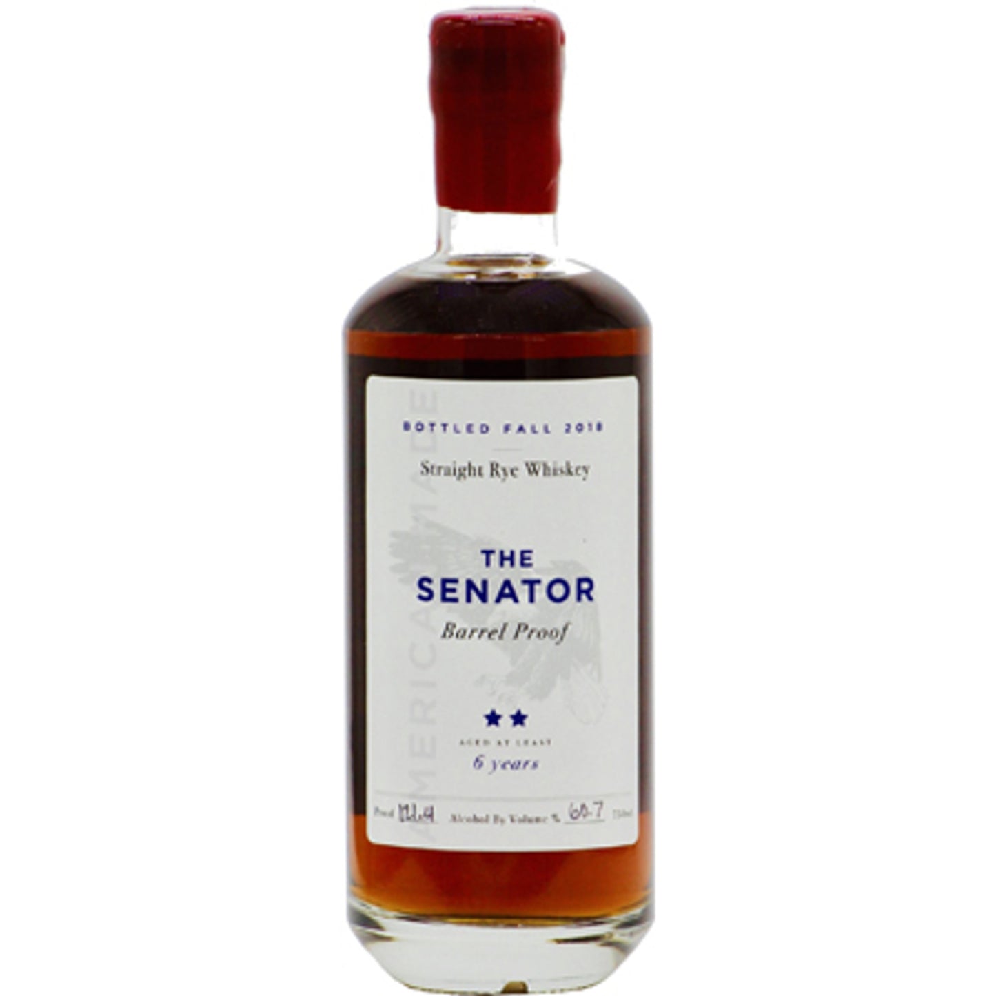 The Senator 6 Year Old Barrel Proof Straight Rye Whiskey 750ml