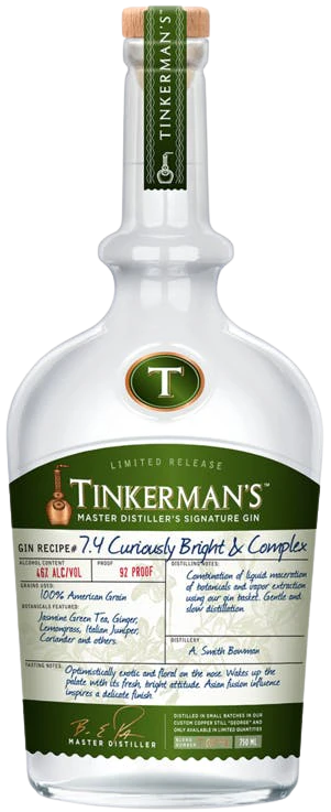 Tinkerman's 7.4 Curiously Bright & Complex Gin 750ml