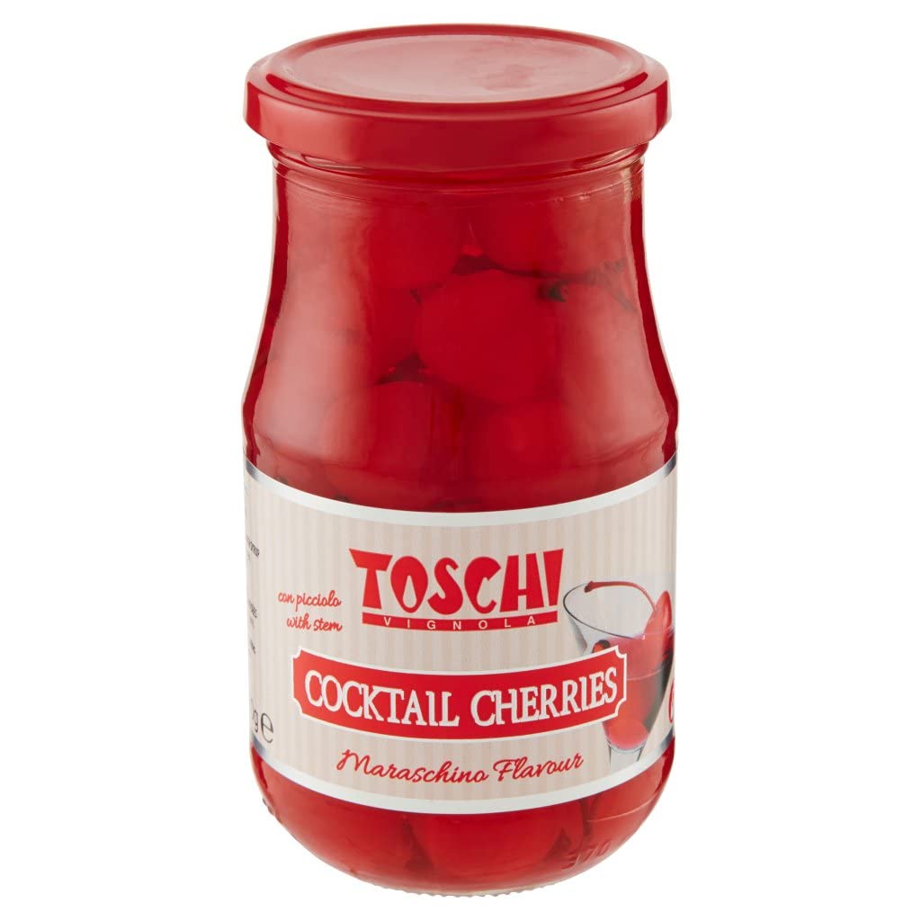 Toschi Maraschino Cherries- Red 16.23-Oz