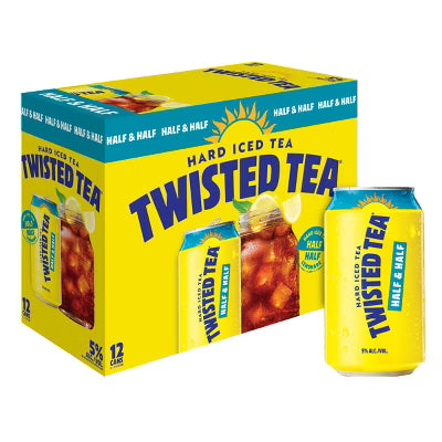 Twisted Tea Half & Half with Lemonade Flavor Hard Iced Tea 12-Oz Can 12-Pack