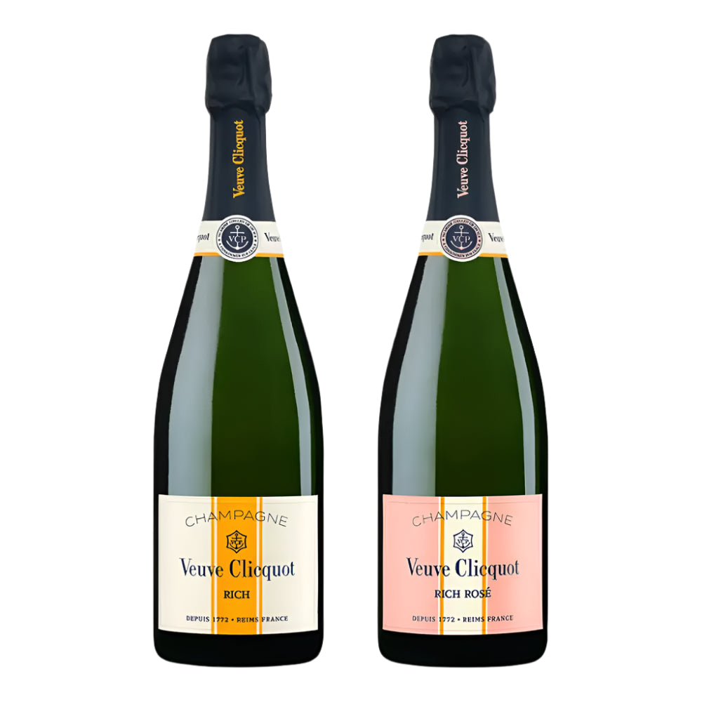 Veuve Clicquot Rich Brut and Rich Rose Champagne 2-Pack