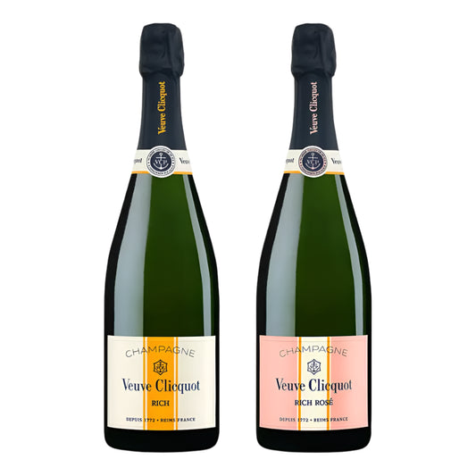 Veuve Clicquot Rich Brut and Rich Rose Champagne 2-Pack