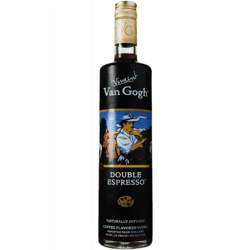 Vincent Van Gogh Double Espresso Double Caffeine Coffee Flavored Vodka 1Lt