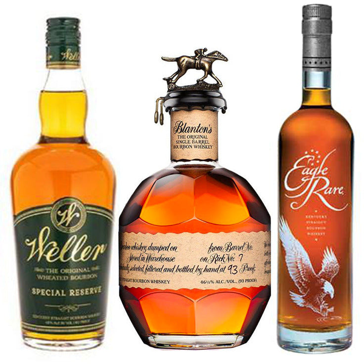 Weller Special Reserve, Blanton's Original & Eagle Rare Bourbon Bundle 750ml 3-Pack