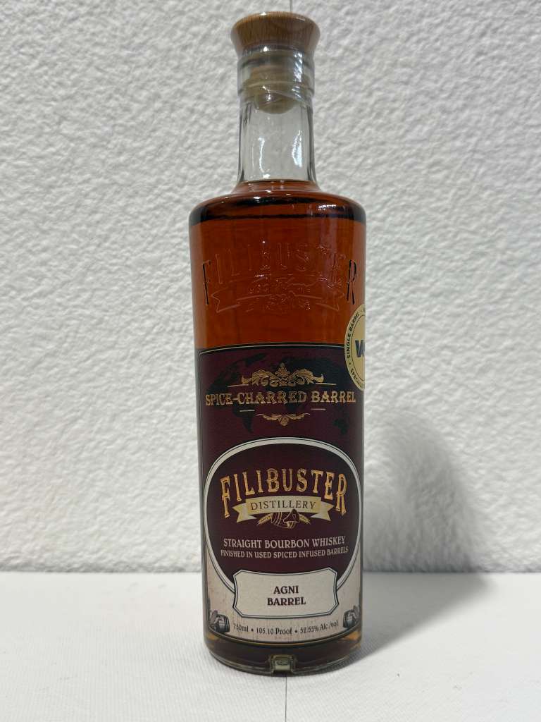 Filibuster Spice-Charred Agni Barrel Finished in Spiced-Infused Barrels Straight Bourbon Whiskey 750ml
