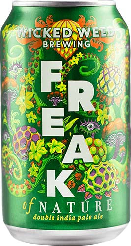Wicked Weed Brewing Freak of Nature Double India Pale Ale Beer Can 19.2-Oz