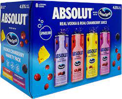 Absolut & Ocean Spray Variety Pack 355ml 3-Pack