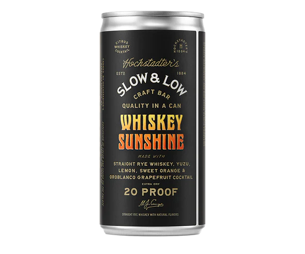 Hochstadter's Slow and Low Whiskey Sunshine Cocktail Can 200ml