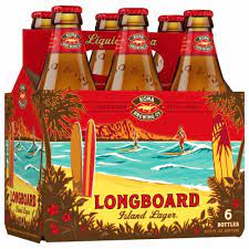 Kona Brewing Longboard Island Lager Beer 12-Oz Bottle 6-Pack