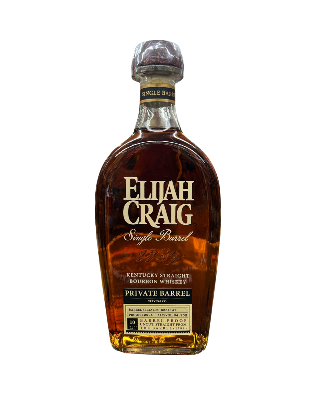 Elijah Craig Small Batch Single Barrel Select Kentucky Straight Bourbon Whisky 750ml