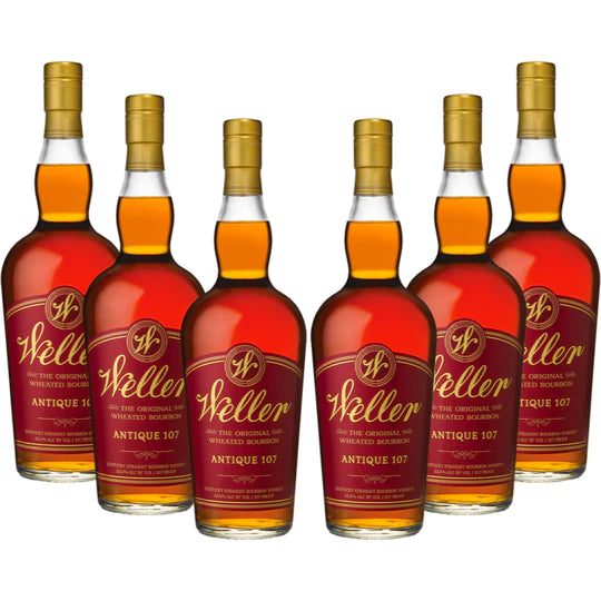 W. L. Weller Old Weller Antique 107 Kentucky Straight Wheated Bourbon Whiskey Bundle 6-Pack