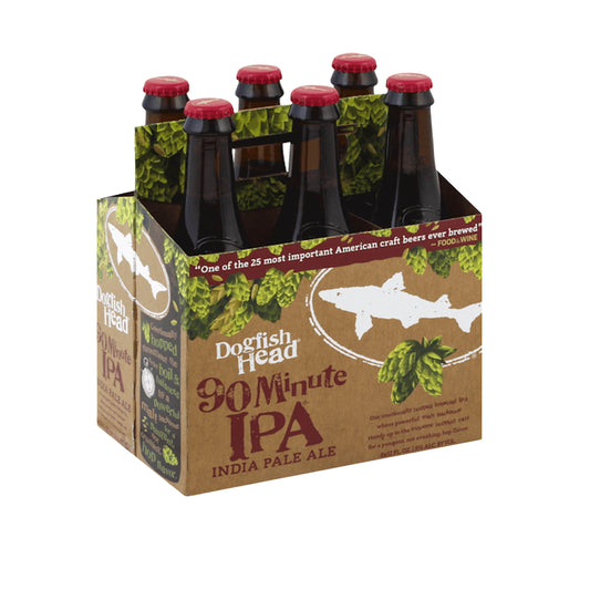 Dogfish Head 90 Minute Imperial India Pale Ale Beer 12-Oz Bottle 6-Pack