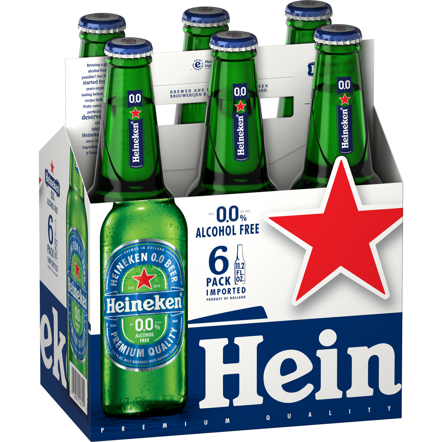 Heineken 00 Zero Alcohol Beer 11.2-Oz Bottle 6-Pack