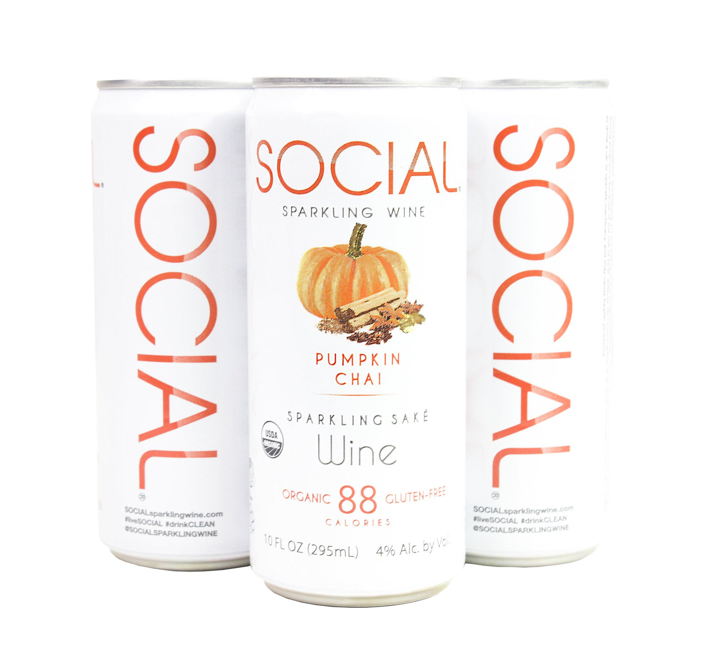 Social Sparkling Wine Pumpkin Chai Sparkling Sake Can 4-Pack