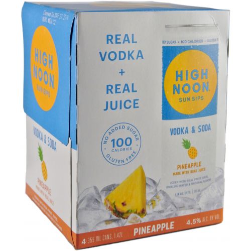 High Noon Pineapple Vodka & Soda 355ml Can 4-Pack