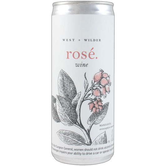 WEST + WILDER ROSE' WINE CAN 250 ML