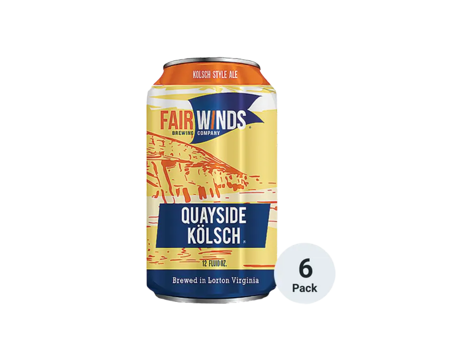 FAIRWINDS QUAYSIDE KOLSCH 6 PACK CANS