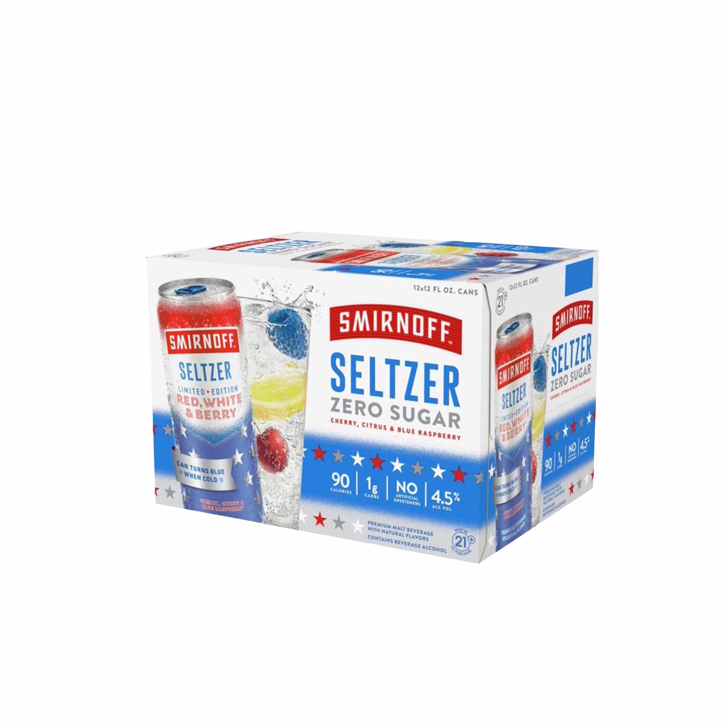 SMIRNOFF SELTZER ZERO SUGAR 12 PACK