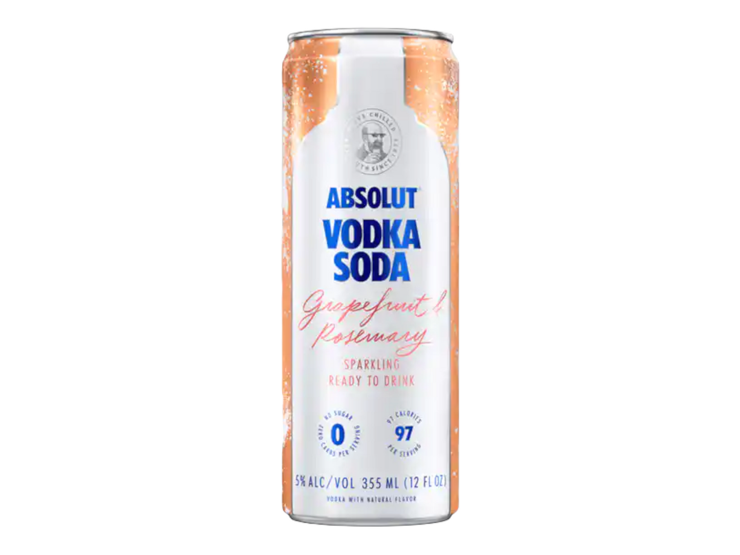 ABSOLUT VODKA SODA GRAPEFRUIT & ROSEMARY 4 PACK CANS