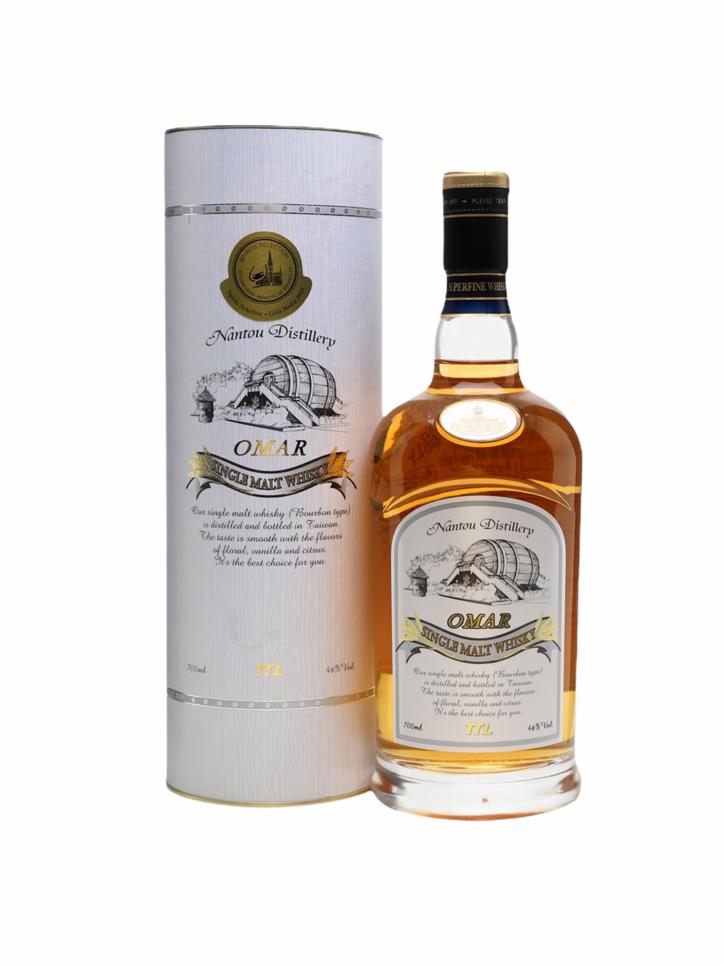 OMAR SINGLE MALT TAIWAN WHISKY 750 ML