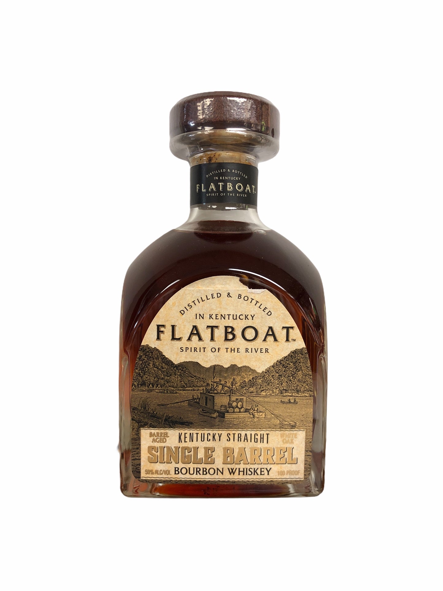 FLATBOAT SINGLE BARREL BOURBON WHISKEY 750 ML