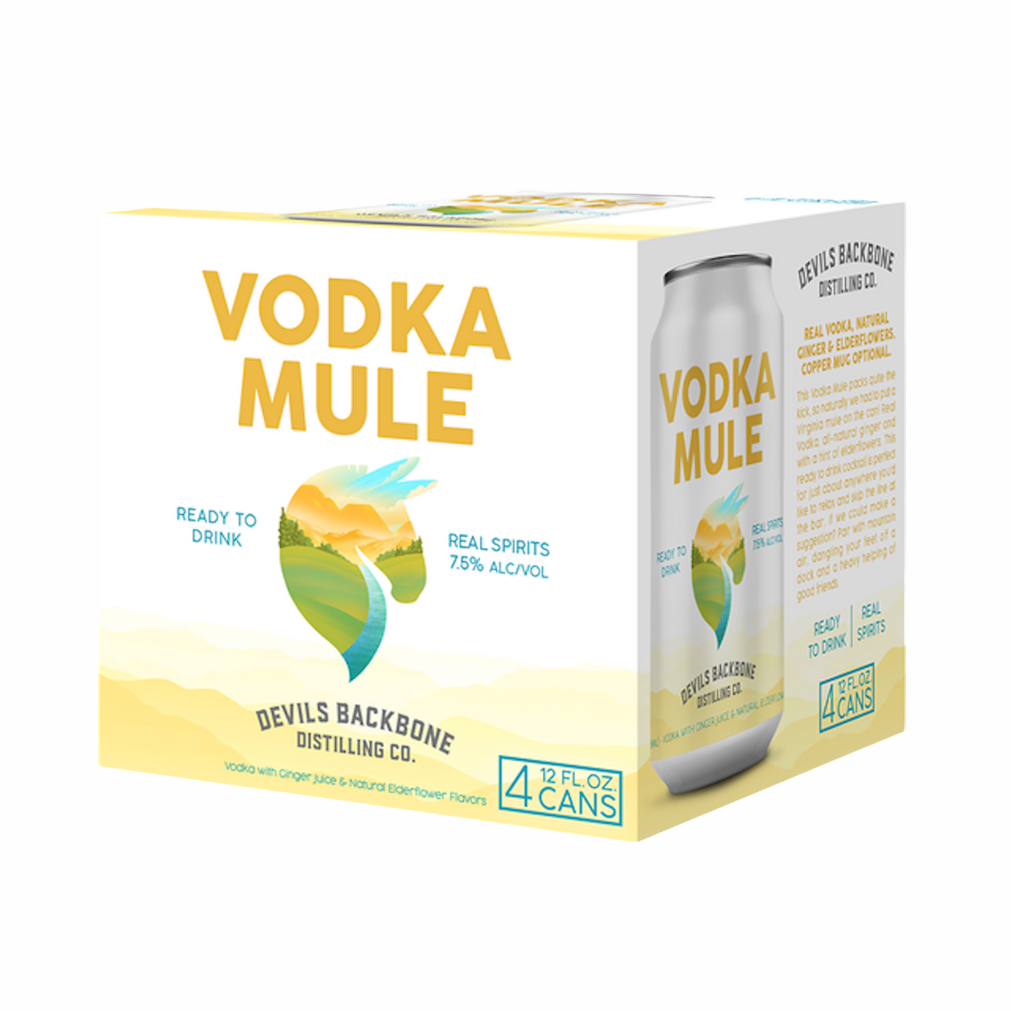 DEVILS BACKBONE DISTILLING CO. VODKA MULE 4 PACK CANS