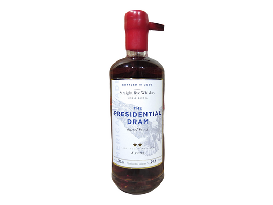 The Presidential Dram 8 Years Old Barrel Proof Straight Rye Whiskey 750ml