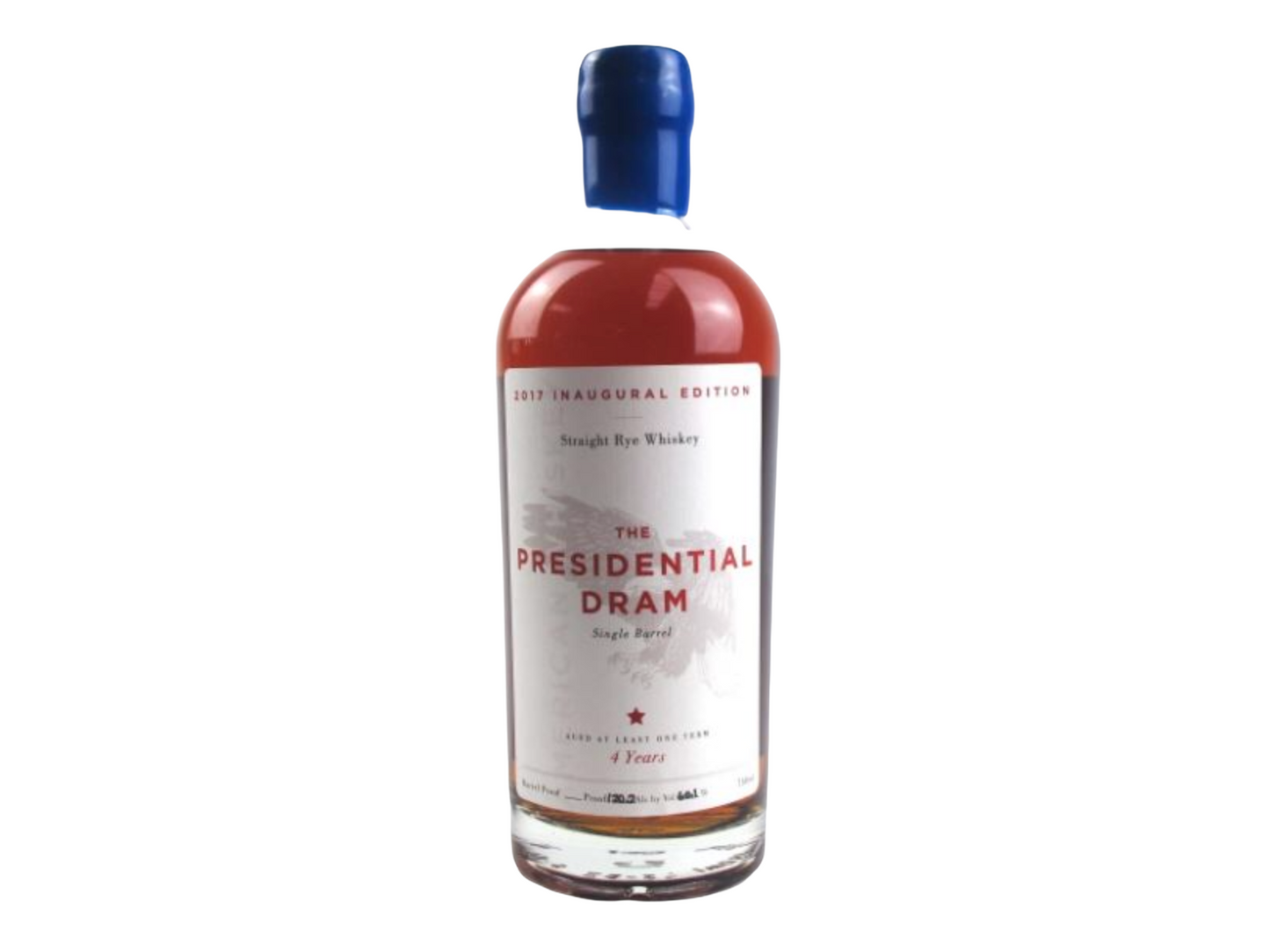 THE PRESIDENTIAL DRAM 4 YEARS BARREL PROOF 750 ML