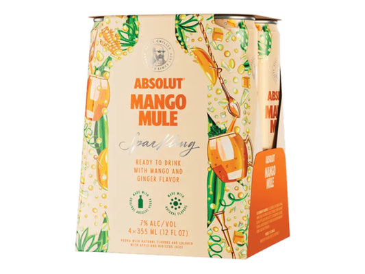 Absolut Mango Mule Sparkling Cocktail 355ml 4-Pack