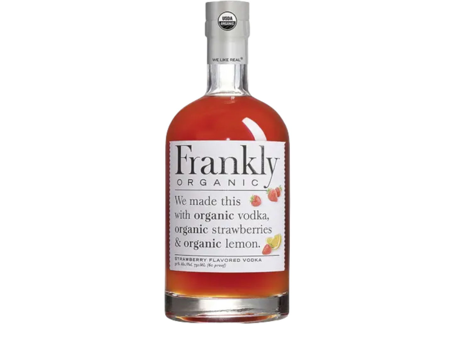 FRANKLY ORGANIC VODKA WITH STRAWBERRIES 750 ML