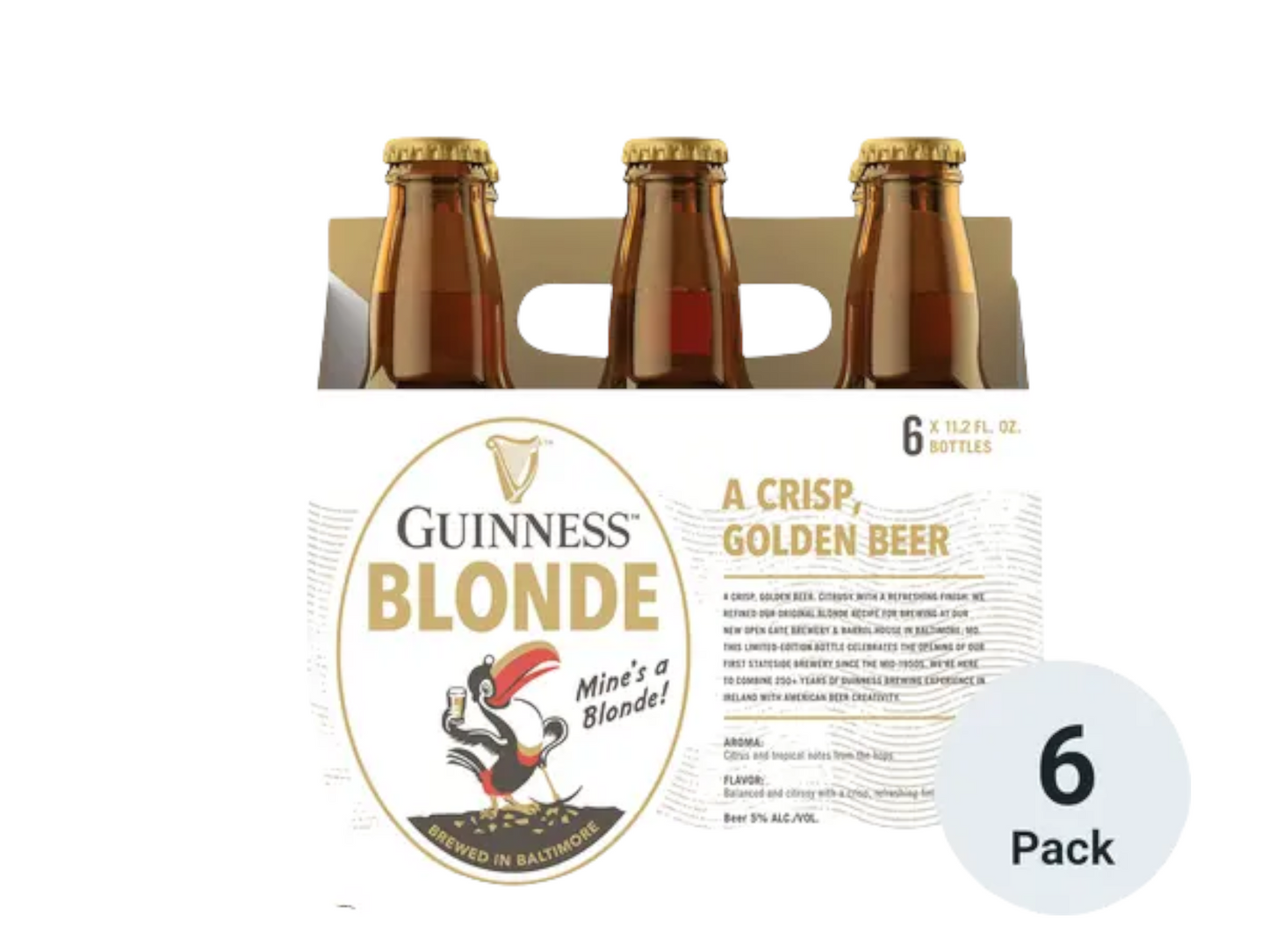 Guinness Blonde American Lager Beer 6-Pack
