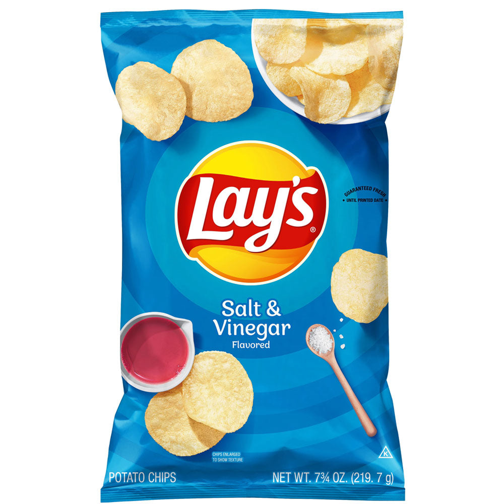 LAYS SALT & VINEGAR FLAVORED 7.5 OZ
